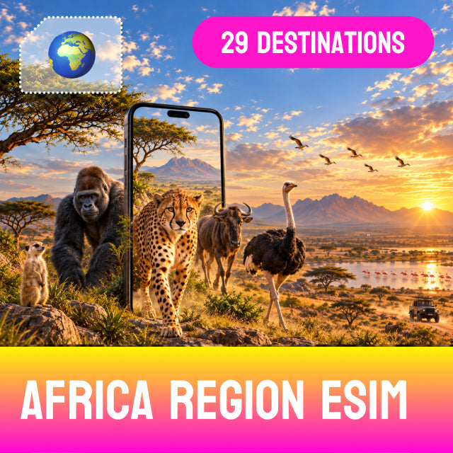 Africa Region eSIM - 29 Destinations