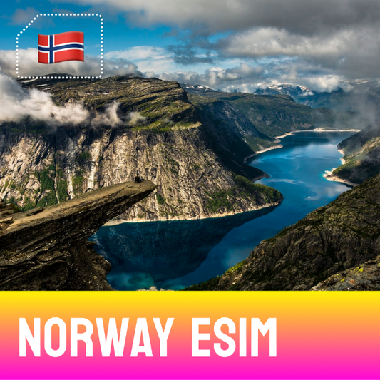 View of Trolltunga and Ringedalsvatnet, Norway - Norway eSIM