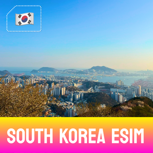 View from Hwangnyeongsan overlooking Busan - South Korea eSim