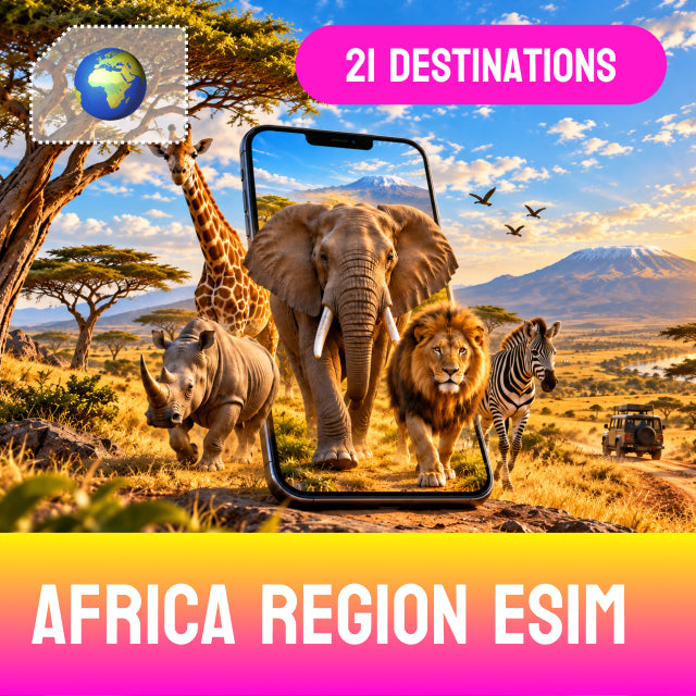 Africa Region eSIM - 21 Destinations