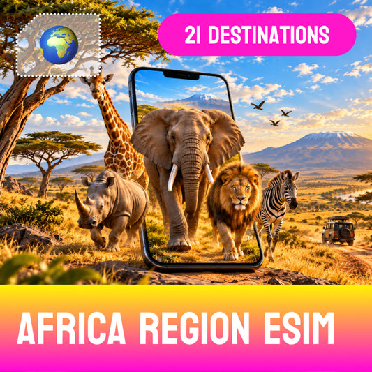 Africa Region eSIM - 21 Destinations