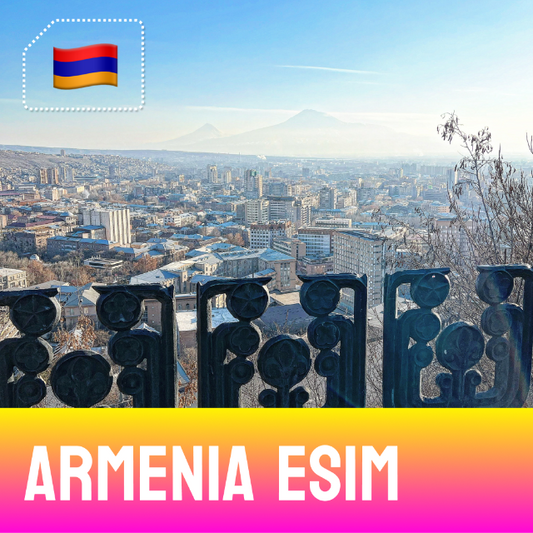 View over Yerevan with Mount Ararat in the background - Armenia eSim