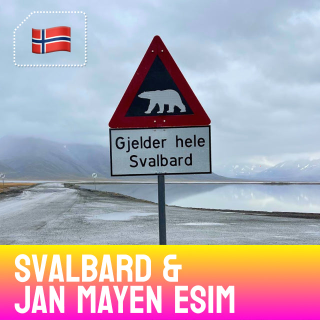 Beware of Polar Bears Sign - Svalbard & Jan Mayen eSim