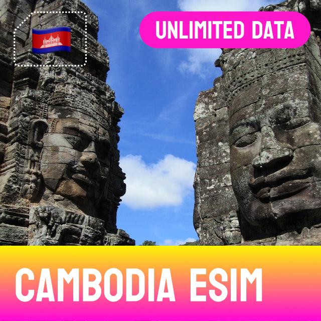 Cambodia eSIM | Unlimited Data | Angkor wat ruins