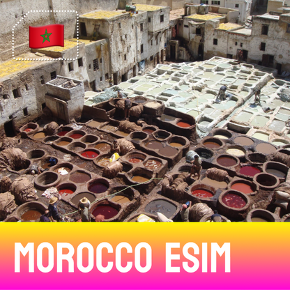 Chouara Tannery, Fez - Morocco eSIM