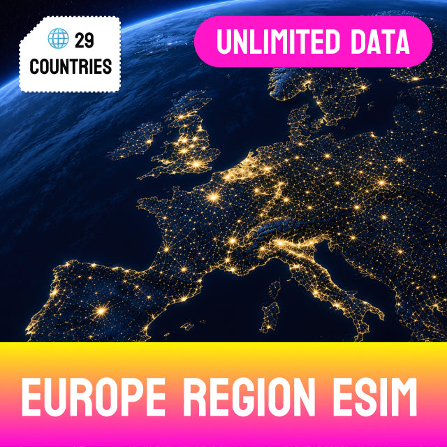 Europe Unlimited Data eSIM - 29 Countries