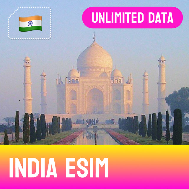 India Unlimited Data eSIM | Taj Mahal