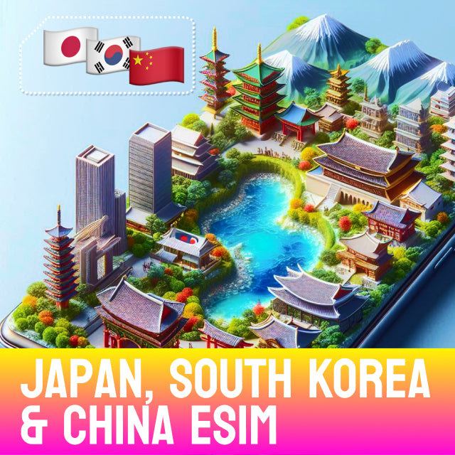 Japan, South Korea & China eSIM