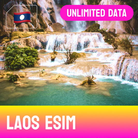 Kuang Si Waterfall - Laos Unlimited Data eSIM