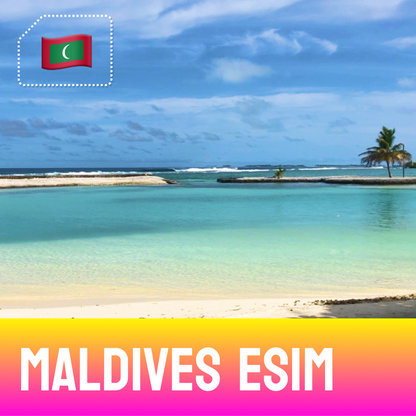 Blue water and white sand- Maldives eSIM