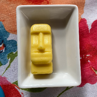 Moai shaped butter, Easter Island, Chile