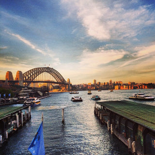 Sunset over the Sydney Harbour Bridge