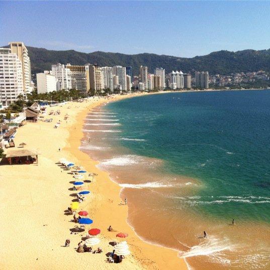 Stunning view of Alcapulco Beach in Mexico